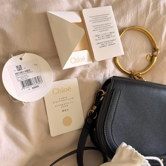 Chloe Calfskin Suede Nile Small Bracelet Bag - Picture 4 of 7